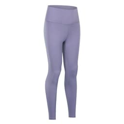image-Autumn and winter new lulu nude yoga pants women's lulu high waist hip-lifting running tight elastic sports fitness pants