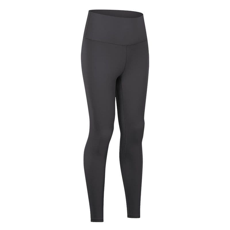 image-Autumn and winter new lulu nude yoga pants women's lulu high waist hip-lifting running tight elastic sports fitness pants