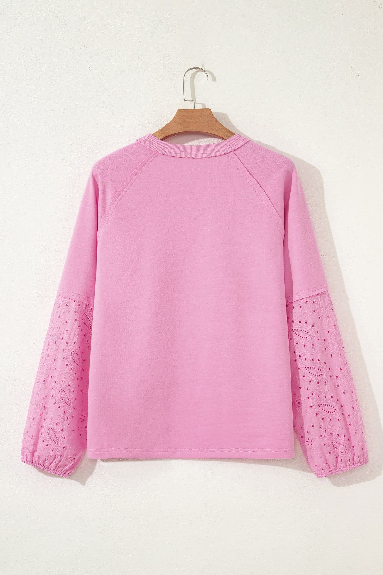 image-Pink Paisley Broderie Anglaise Long Sleeve Top