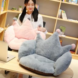 image-Cross-border Crown Half Surround Cushion Office Seat Cushion Lazy One Sofa Student Chair Thicken Cushion