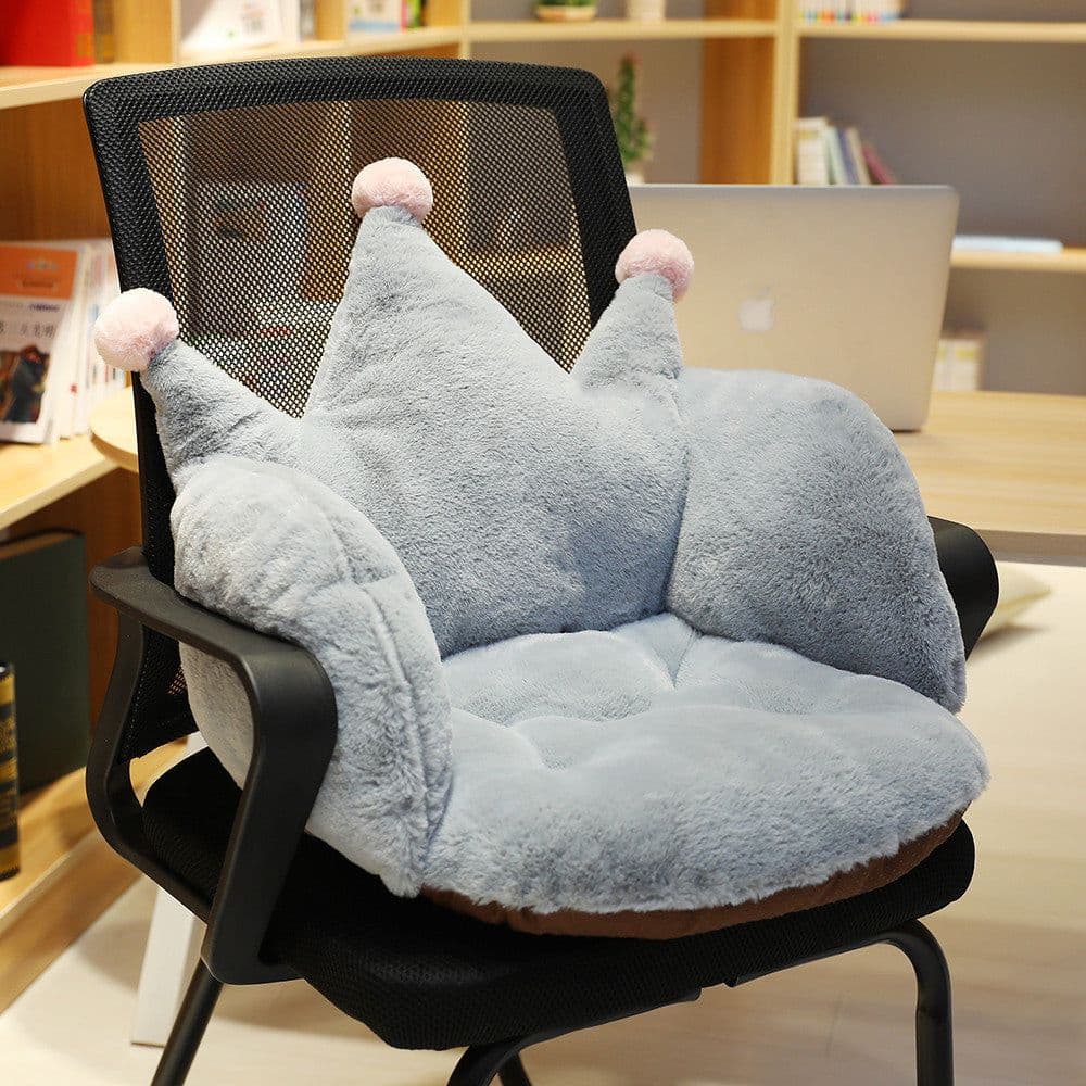 image-Cross-border Crown Half Surround Cushion Office Seat Cushion Lazy One Sofa Student Chair Thicken Cushion