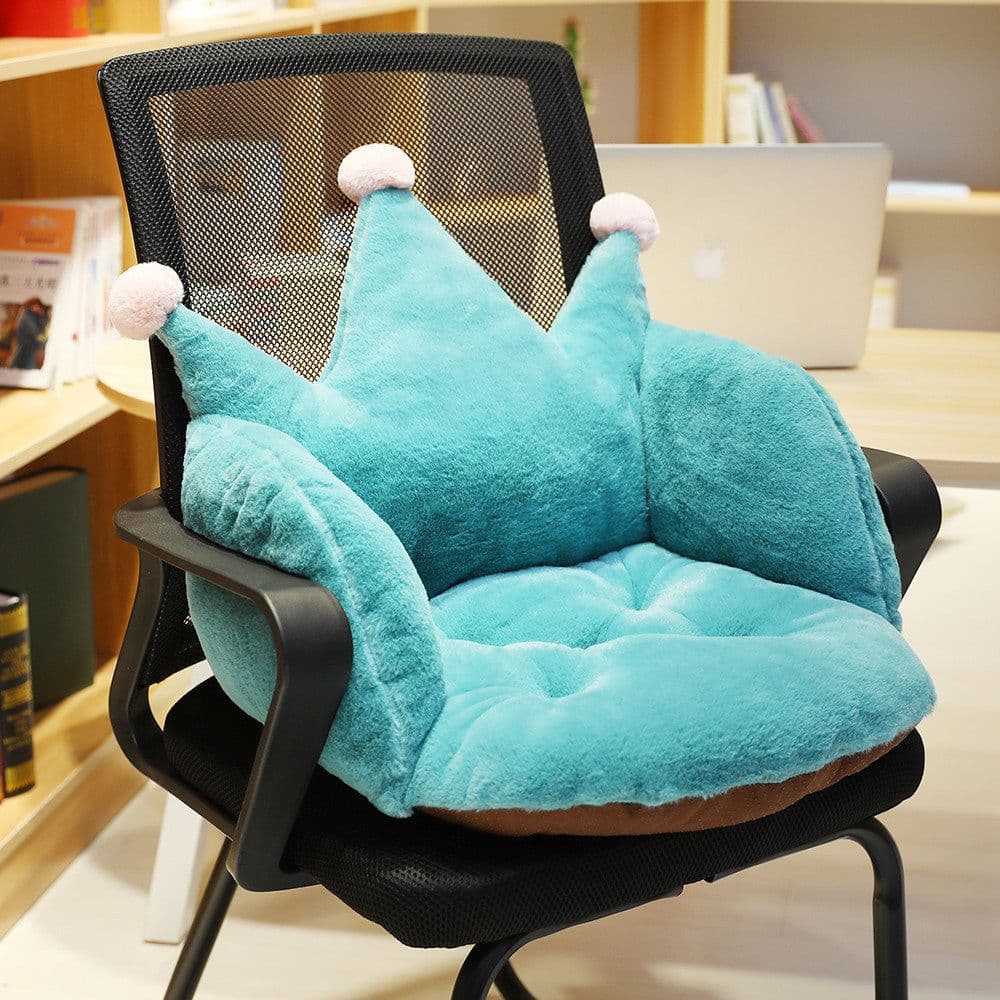 image-Cross-border Crown Half Surround Cushion Office Seat Cushion Lazy One Sofa Student Chair Thicken Cushion