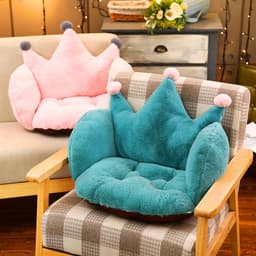 image-Cross-border Crown Half Surround Cushion Office Seat Cushion Lazy One Sofa Student Chair Thicken Cushion