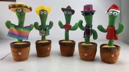 image-Dancing cactus, vibrato, the same twisted cactus, hilarious cactus, electric plush toys wholesale