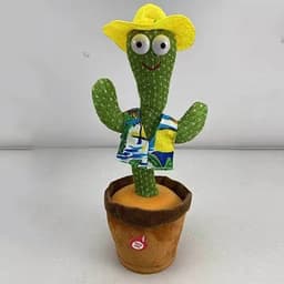 image-Dancing cactus, vibrato, the same twisted cactus, hilarious cactus, electric plush toys wholesale