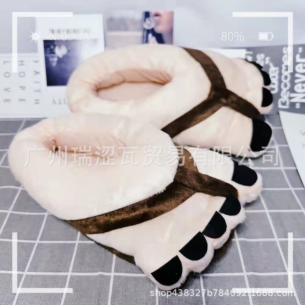 image-Poop slippers emoji expression all-inclusive cotton shoes half-cup poop cotton slippers funny men and women couples ready stock