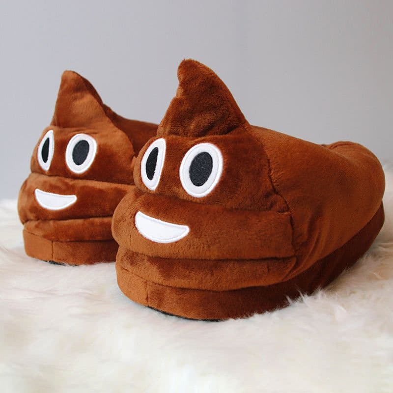 image-Poop slippers emoji expression all-inclusive cotton shoes half-cup poop cotton slippers funny men and women couples ready stock