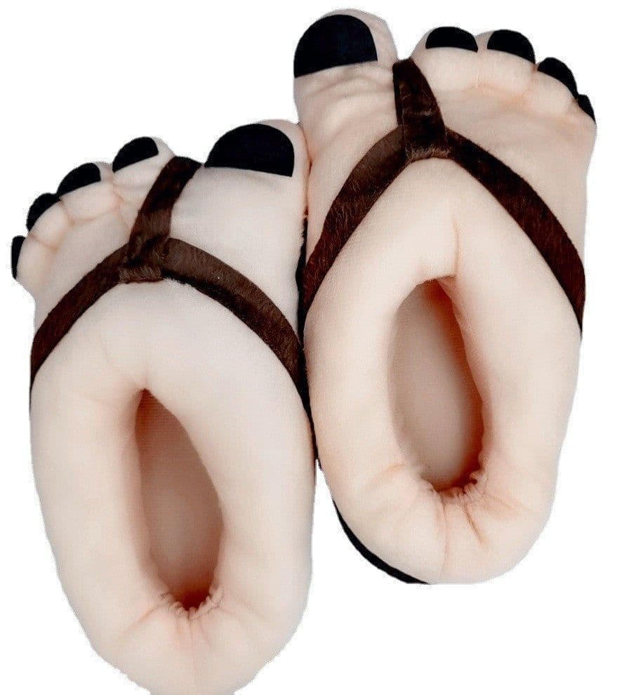 image-Poop slippers emoji expression all-inclusive cotton shoes half-cup poop cotton slippers funny men and women couples ready stock