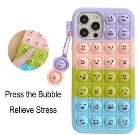 image-Three-dimensional rainbow suitable for Apple 12 mobile phone shell decompression rodent control pioneer pinch music promax Apple 11 silicone sleeve