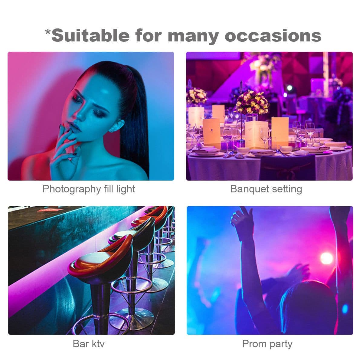 image-Cross-border Five-way Smart WiFi Bulb Colorful Color Change Alexa Google Voice Controlled LED Bulb Light