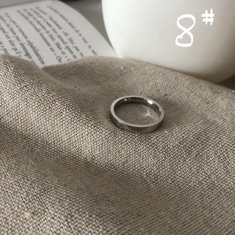 image-Simple Korean style ins ring female personality index finger couple bracelet metal ring light luxury jewelry net red accessories