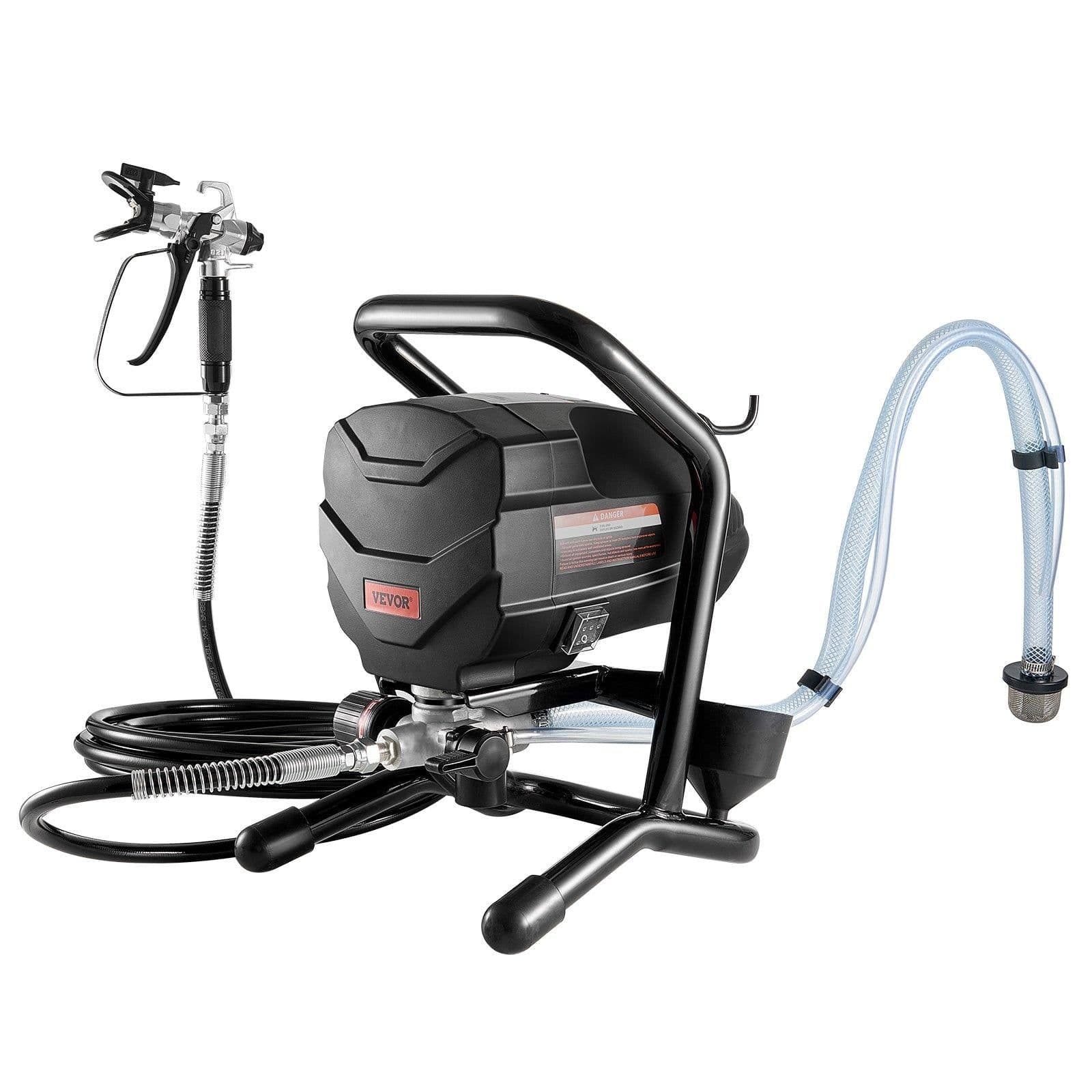 image-VEVOR Stand Airless Paint Sprayer, 650W High Efficiency Airless Sprayer, 3000PSI Electric Paint Sprayer Machine Extension Rod and Cleaning Kits for Interior and Exterior Furniture/Fence/Home/House