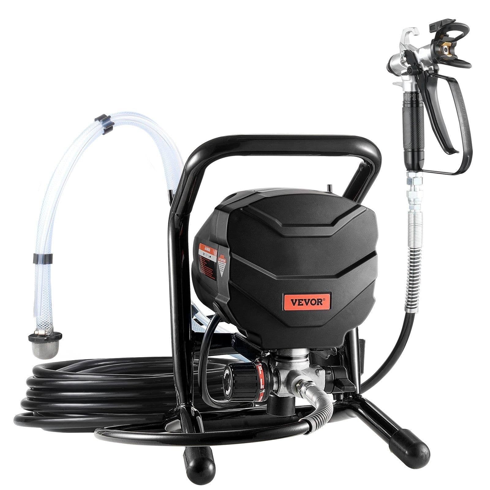 image-VEVOR Stand Airless Paint Sprayer, 650W High Efficiency Airless Sprayer, 3000PSI Electric Paint Sprayer Machine Extension Rod and Cleaning Kits for Interior and Exterior Furniture/Fence/Home/House