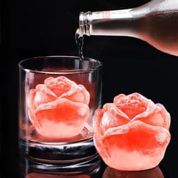image-Net red frozen ice cube mold silicone whiskey rose home-made ice bar creative wine commercial large