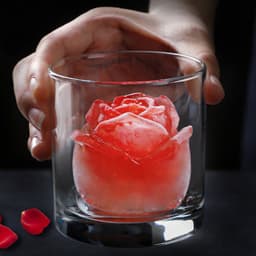 image-Net red frozen ice cube mold silicone whiskey rose home-made ice bar creative wine commercial large