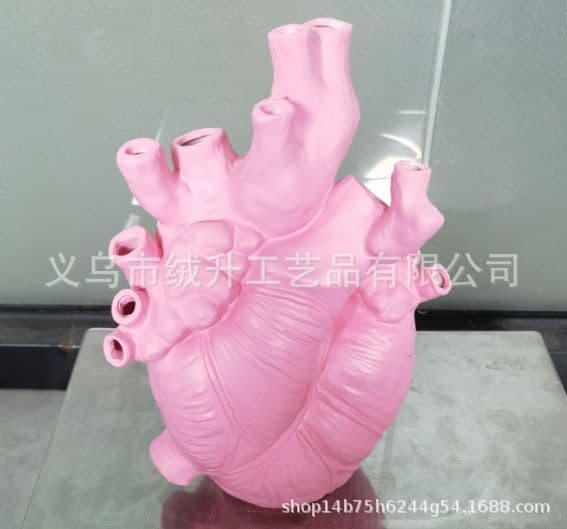 image-2021 cross-border hot style heart vase resin ornaments home decoration ornaments resin crafts ornaments