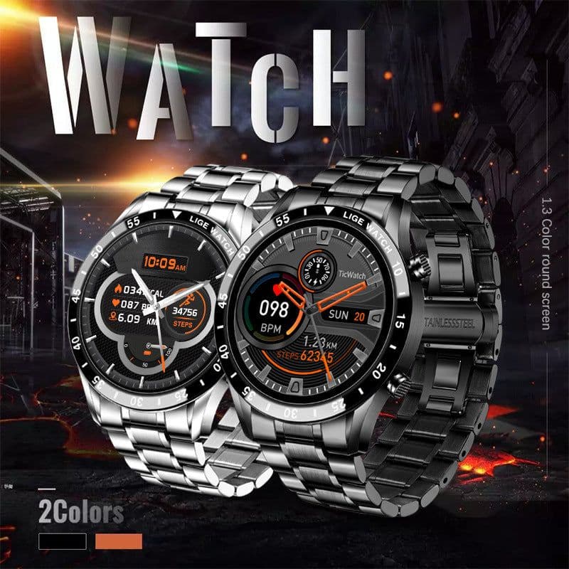 image-LIGE/Lige's new smart watch upgrade smart wearable watch pedometer heart rate blood oxygen detection