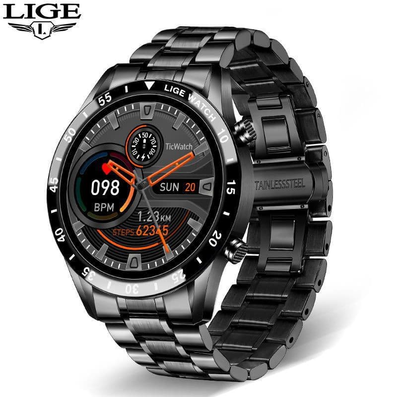 image-LIGE/Lige's new smart watch upgrade smart wearable watch pedometer heart rate blood oxygen detection