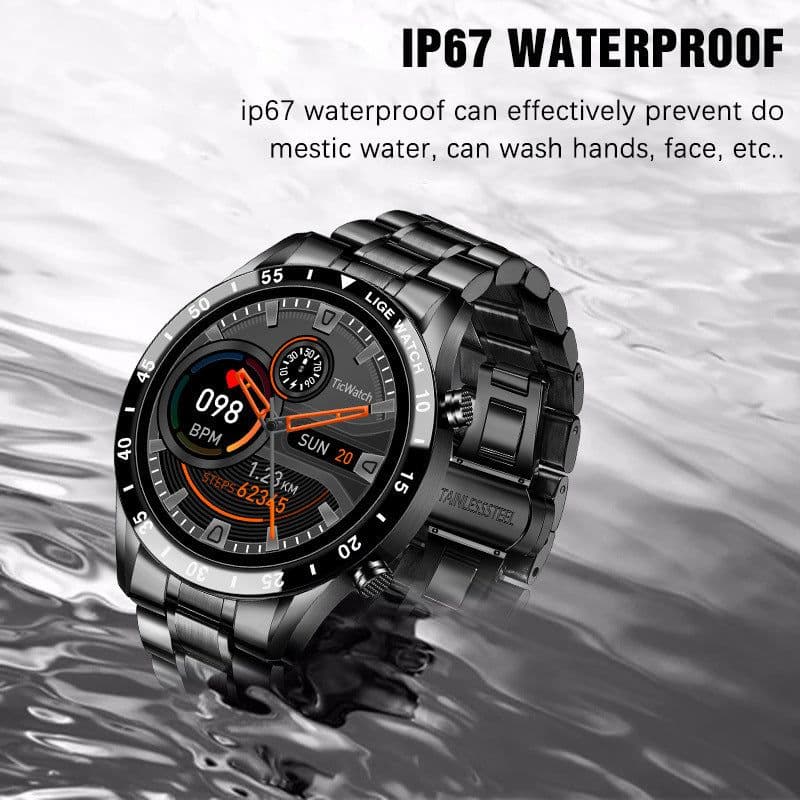 image-LIGE/Lige's new smart watch upgrade smart wearable watch pedometer heart rate blood oxygen detection