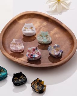image-PAWSOME PETS NEW YORK Hand-painted Tiny Cat Hair Clip all colors | Eco-Friendly