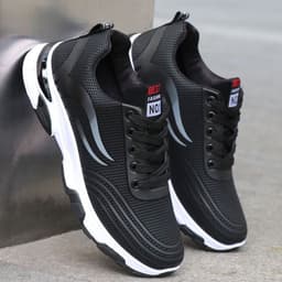 image-Men's shoes spring and summer casual shoes Korean version of the trend of men's sports shoes waterproof non-slip running shoes leather deodorant shoes
