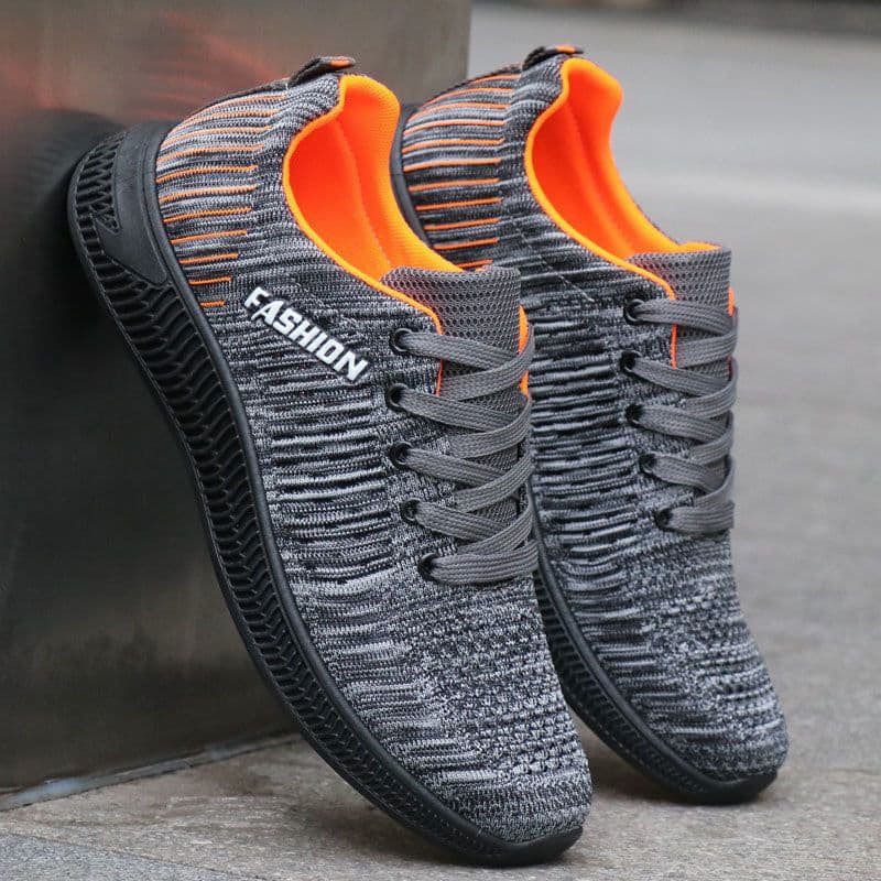image-Men's shoes spring and summer casual shoes Korean version of the trend of men's sports shoes waterproof non-slip running shoes leather deodorant shoes