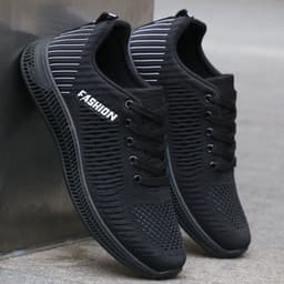 image-Men's shoes spring and summer casual shoes Korean version of the trend of men's sports shoes waterproof non-slip running shoes leather deodorant shoes
