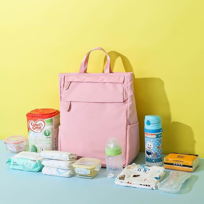 image-Portable nylon water repellent mommy bag tide mom girl portable dry and wet separation mother and baby bag can be customized LOGO mother bag