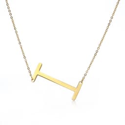 image-Fabulous Rose Gold Plated Stainless Steel Initial Letter Pendant Necklace