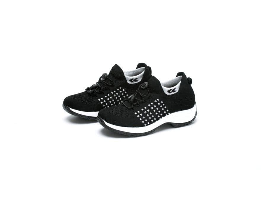 image-spring and autumn new sports shoes socks shoes mother shoes flying woven cross-border hot sale large size shoes women's thick bottom rocking shoes