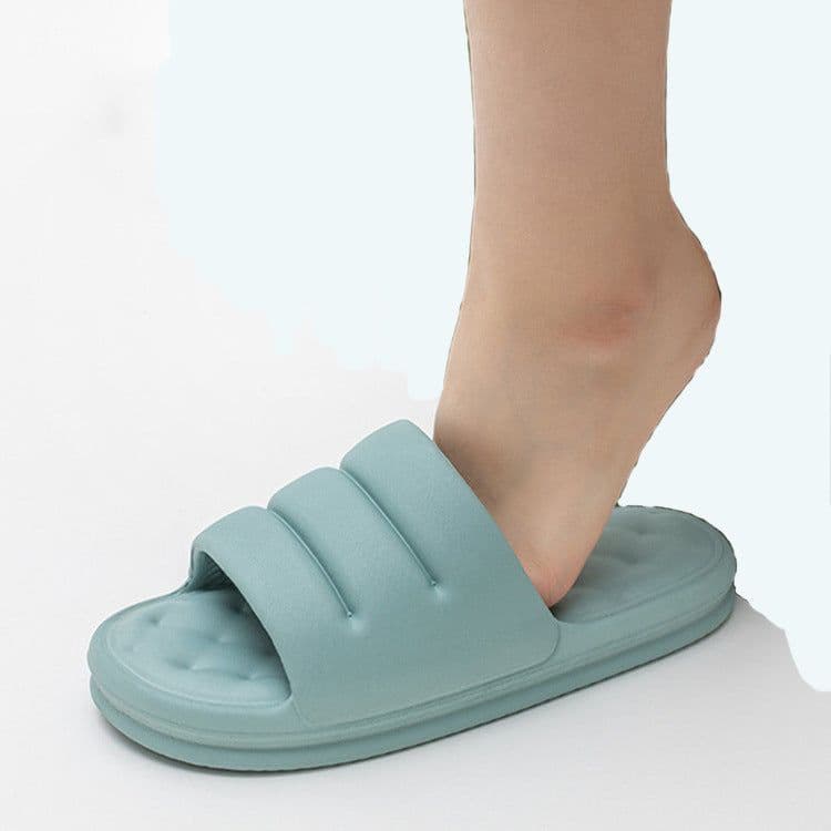 image-Sofa slippers men's summer trendy home stepping on feces feeling outside wear thick bottom non-slip soft bottom new one word ladies sandals and slippers