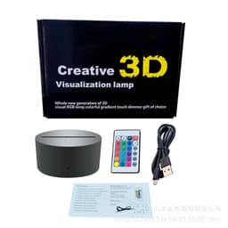 image-3D night light cross-border supply full-time hunter magician Xisuo USB touch colorful touch remote control animation system