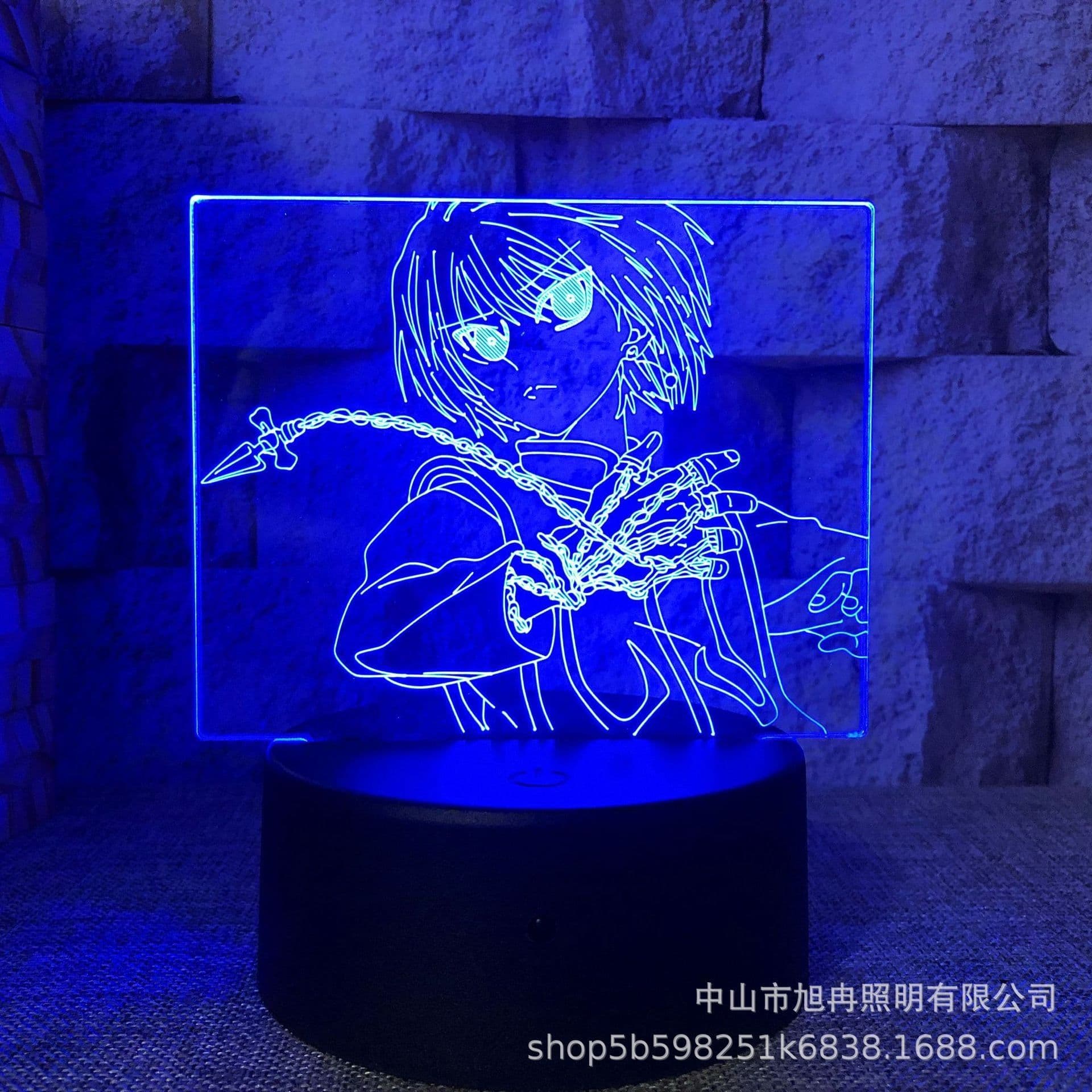 image-3D night light cross-border supply full-time hunter magician Xisuo USB touch colorful touch remote control animation system