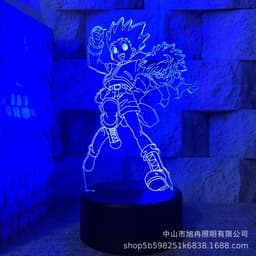 image-3D night light cross-border supply full-time hunter magician Xisuo USB touch colorful touch remote control animation system