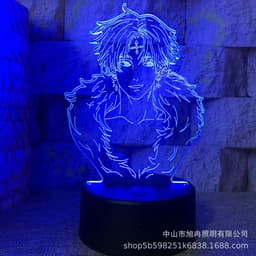 image-3D night light cross-border supply full-time hunter magician Xisuo USB touch colorful touch remote control animation system