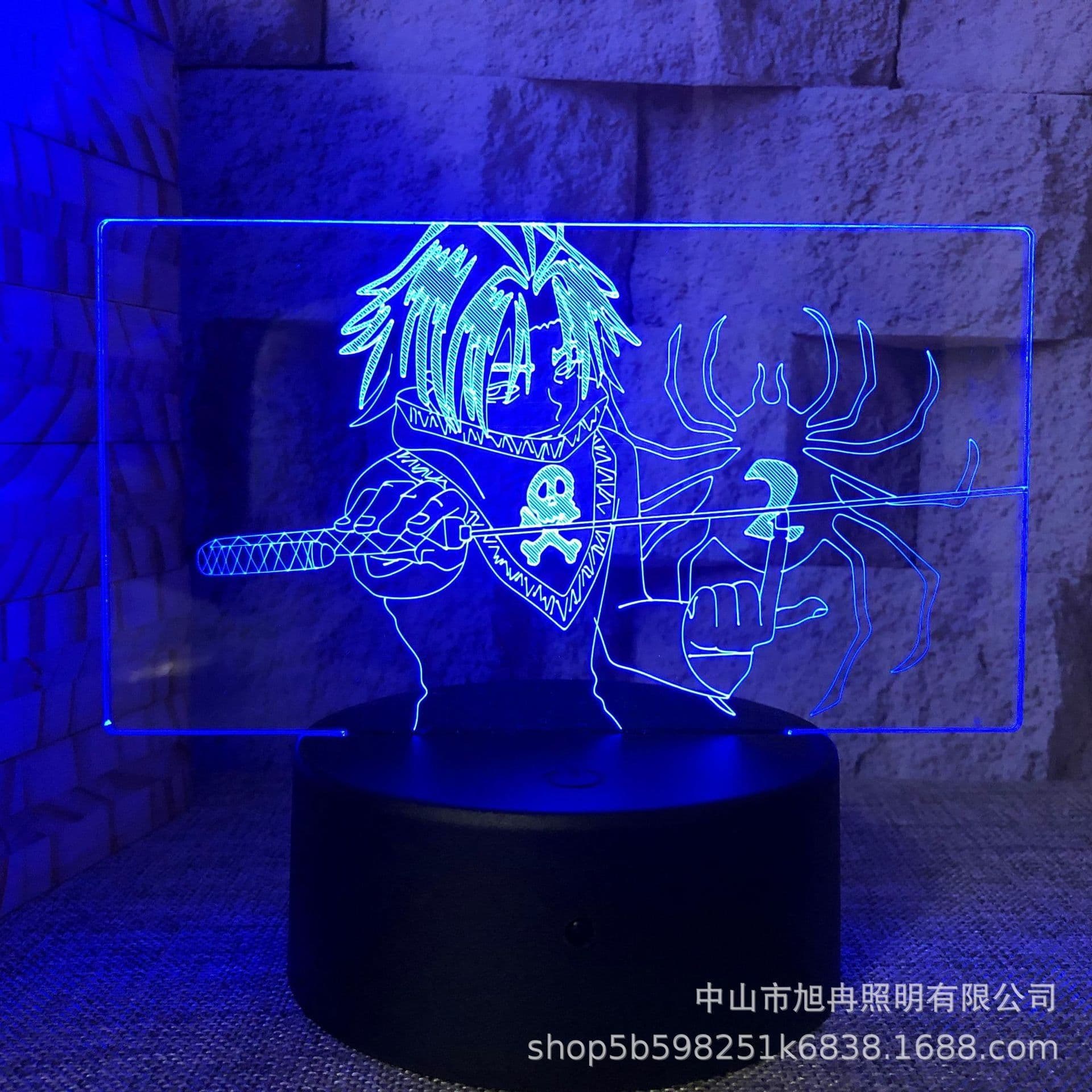 image-3D night light cross-border supply full-time hunter magician Xisuo USB touch colorful touch remote control animation system