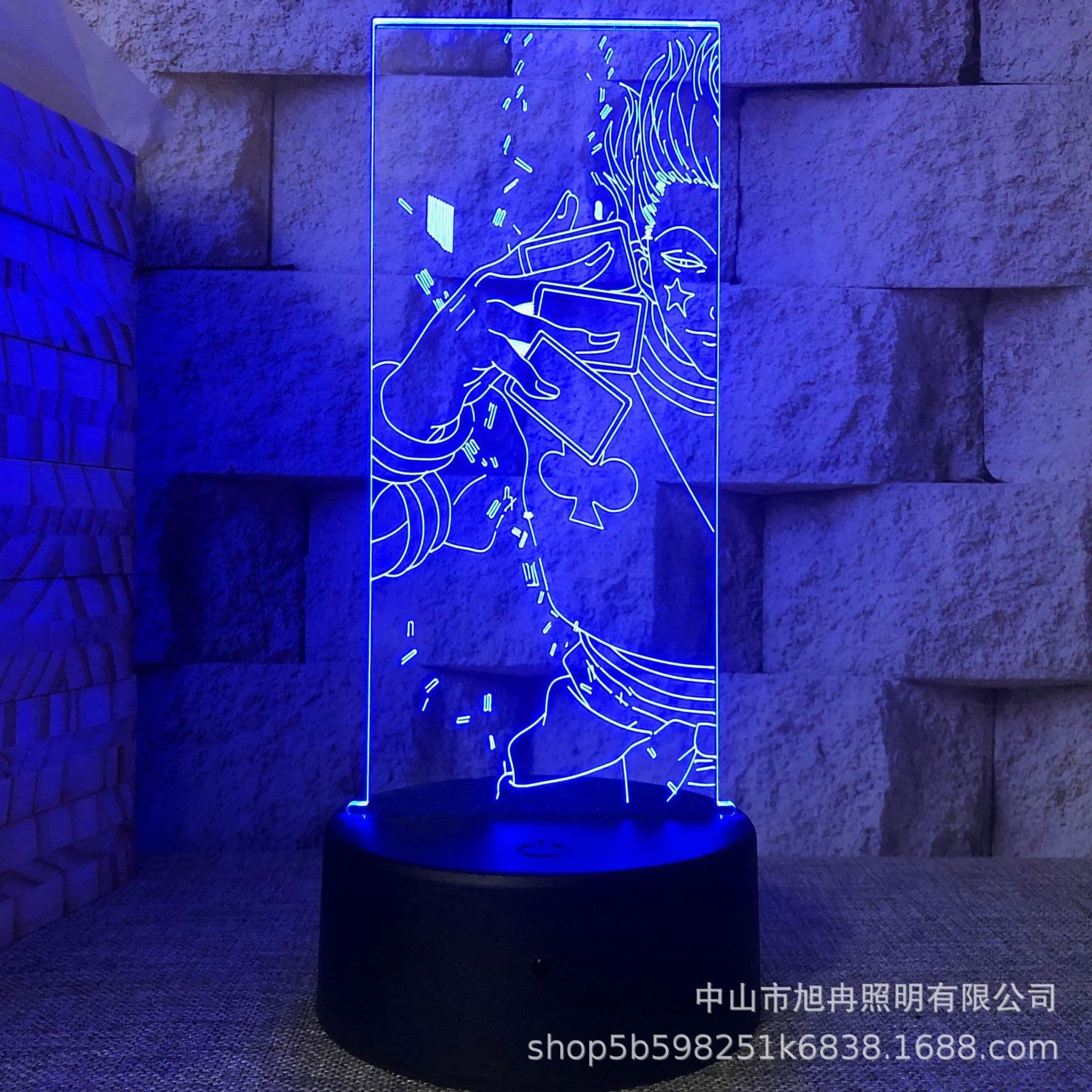 image-3D night light cross-border supply full-time hunter magician Xisuo USB touch colorful touch remote control animation system
