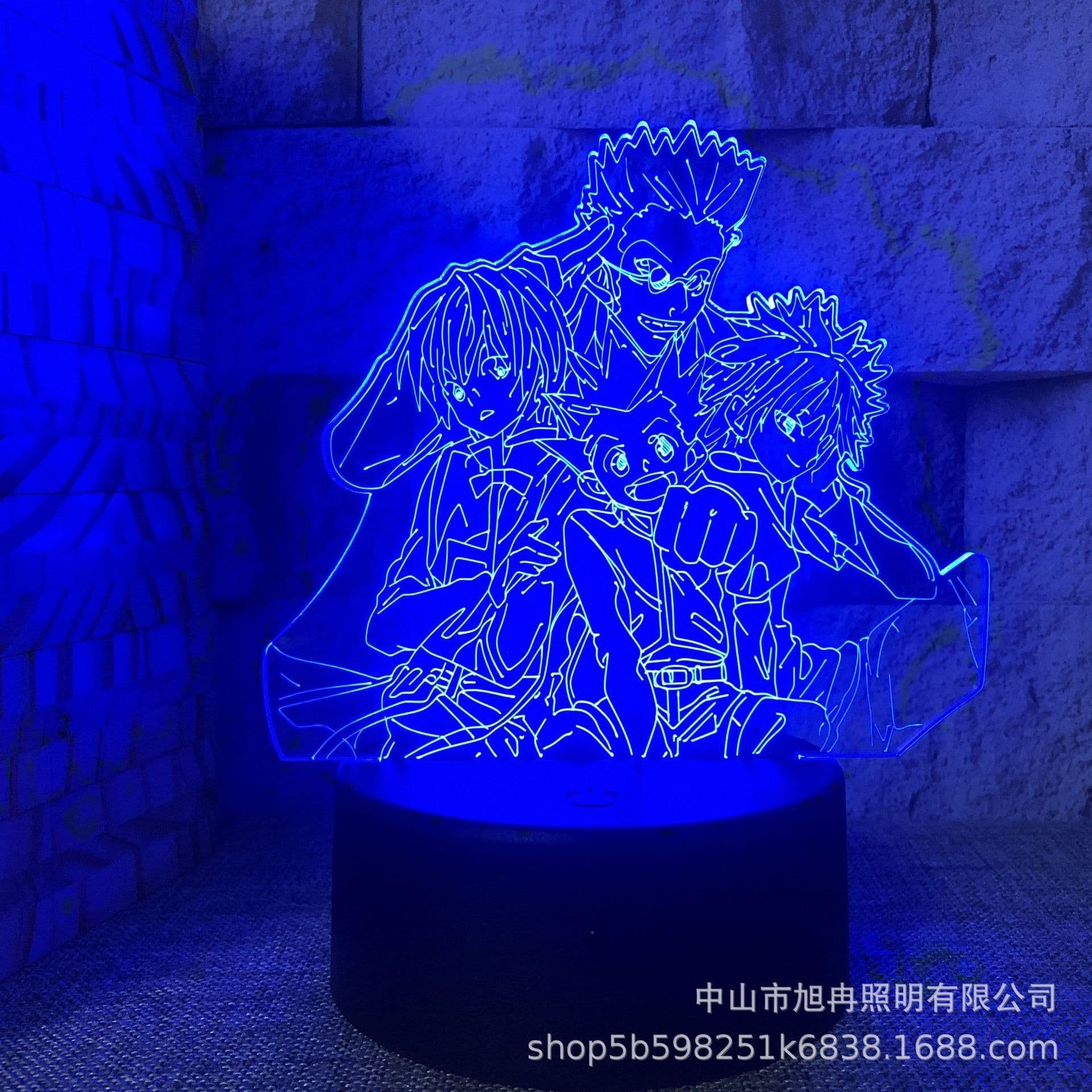 image-3D night light cross-border supply full-time hunter magician Xisuo USB touch colorful touch remote control animation system