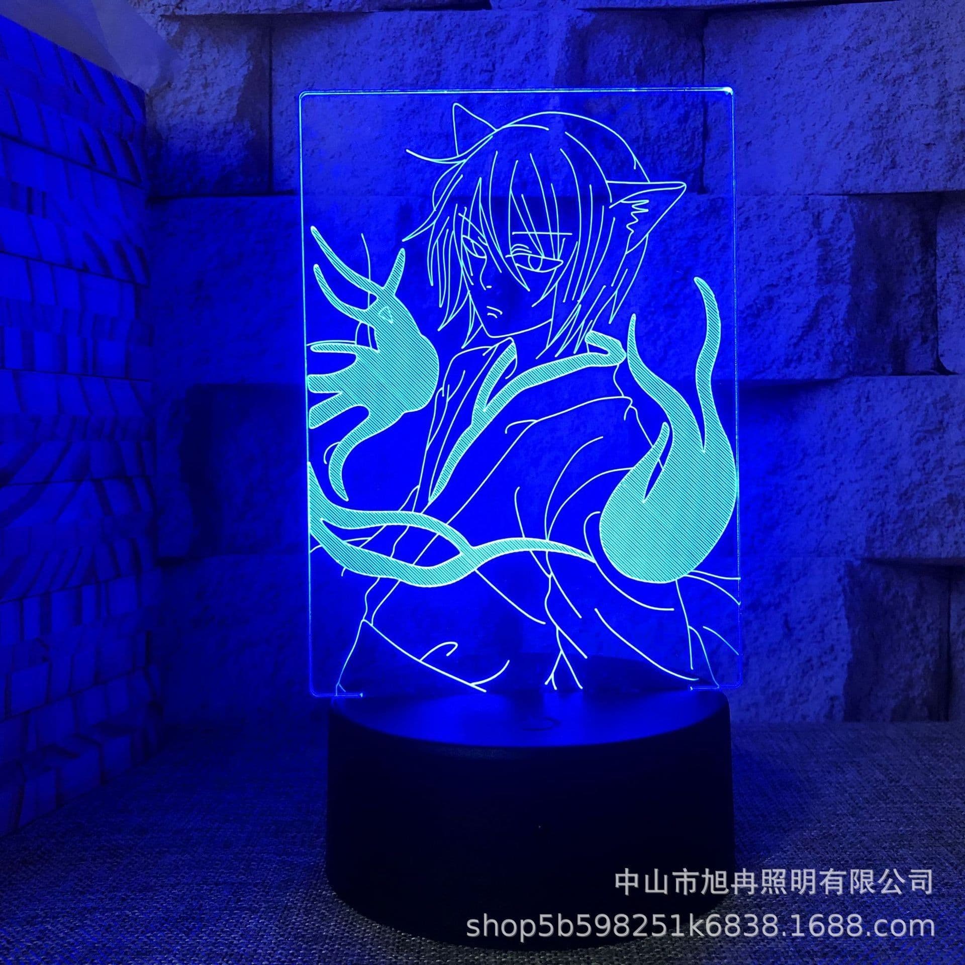 image-3D night light cross-border supply full-time hunter magician Xisuo USB touch colorful touch remote control animation system