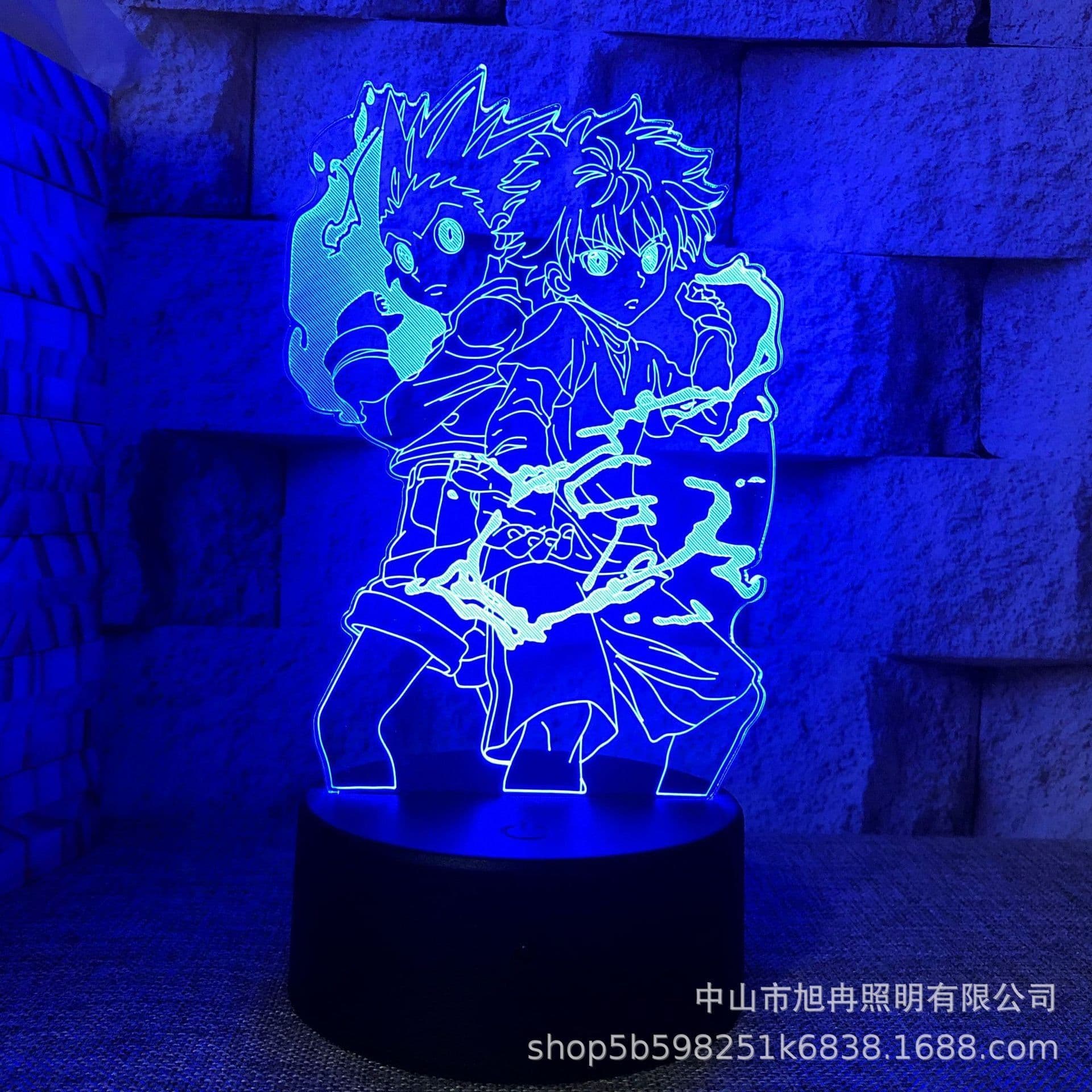 image-3D night light cross-border supply full-time hunter magician Xisuo USB touch colorful touch remote control animation system