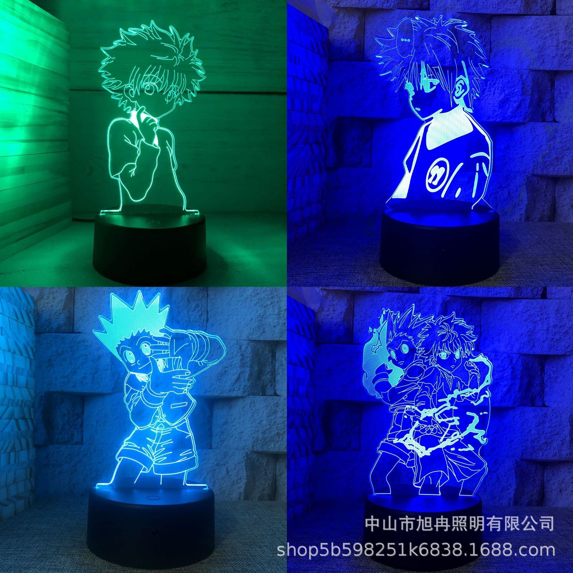 image-3D night light cross-border supply full-time hunter magician Xisuo USB touch colorful touch remote control animation system