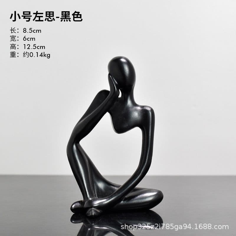 image-Nordic light luxury creative mini thinking about resin crafts home living room porch decoration desktop decoration