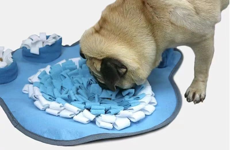 image-Pets Puzzle Toys Snuffle Mat - Blue Paw