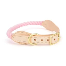 image-Luxe Royal Leather Rope Collar - Donut Pink