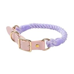 image-Luxe Royal Leather Rope Collar - Heliotrope