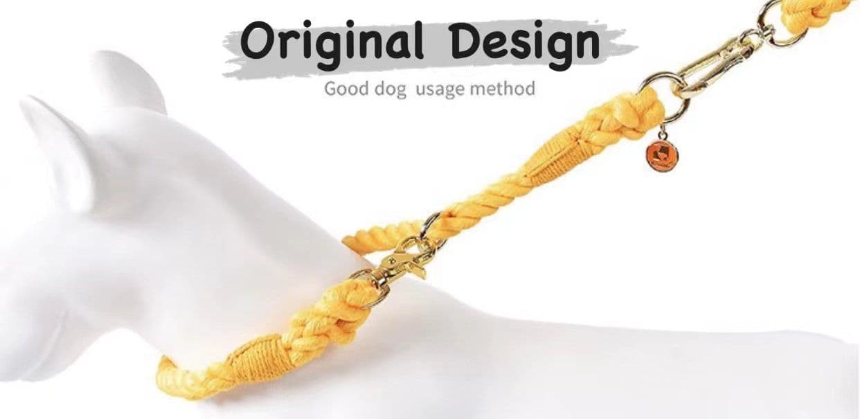 image-Cotton Rope Collar With Lightweight Gold Chain - Ombré Green