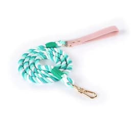image-Luxe Royal Pink Leather Rope Leash - Spring