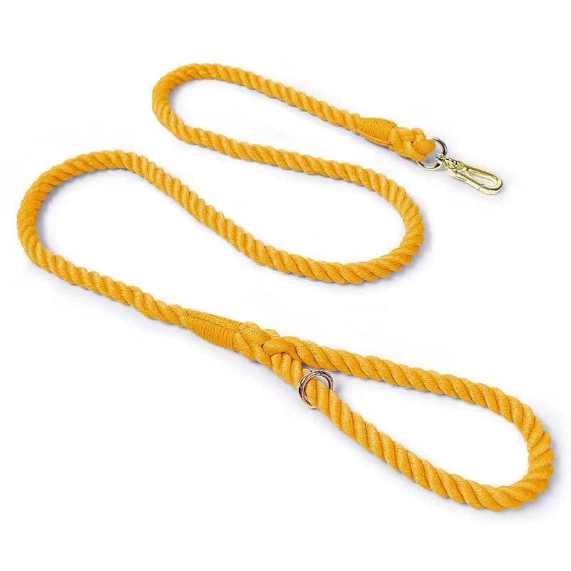 image-Dog Rope Leash - Saffron
