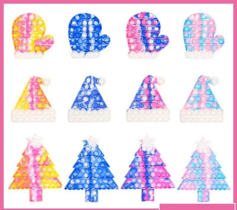 image-Beautiful Push Pop Fidget Sensory Toy- Merry Christmas