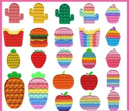 image-Beautiful Push Pop Fidget Sensory Toy- Foodie World